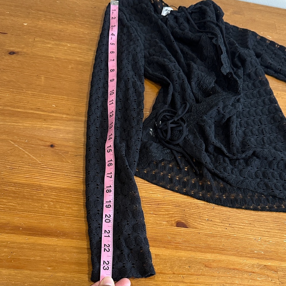 Princess Polly Carisha Black Lace Wrap Top - Picture 11 of 13